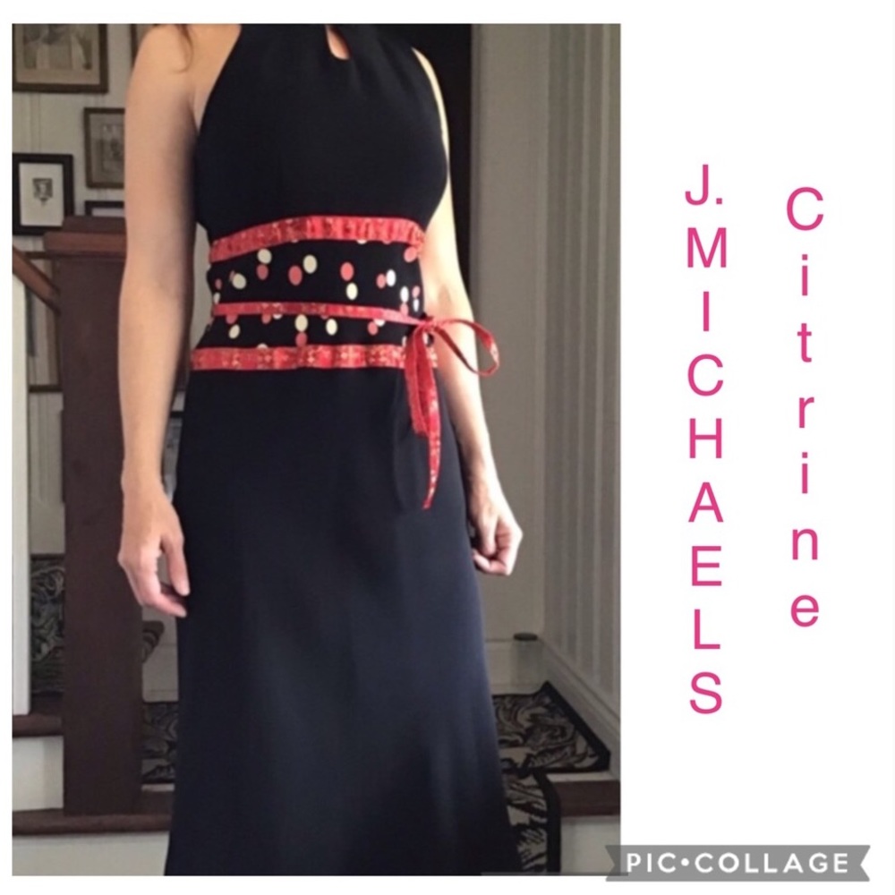 J MICHAELS citrine dress beautiful 10 evening event spring fall summer